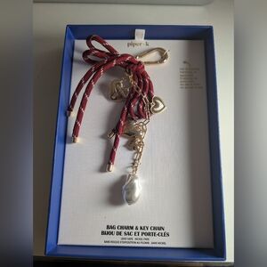 Piper Burgundy Bag Charm & Key Holder